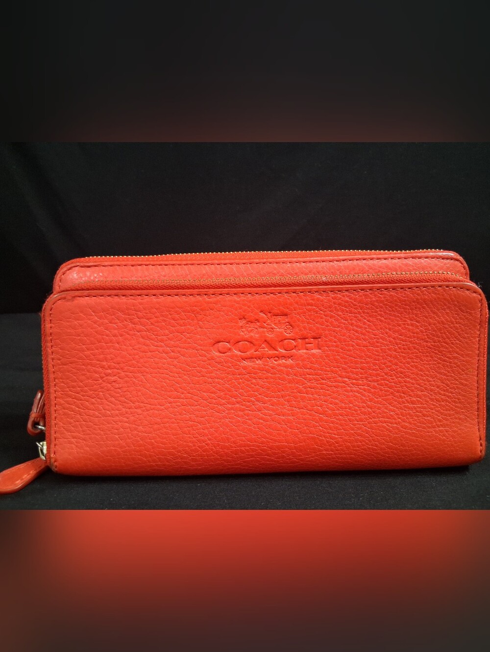 Coach Scout Hobo Purse Orange Pebble Leather W/ Pebble Leather Orange Wristlet - Picture 12 of 16